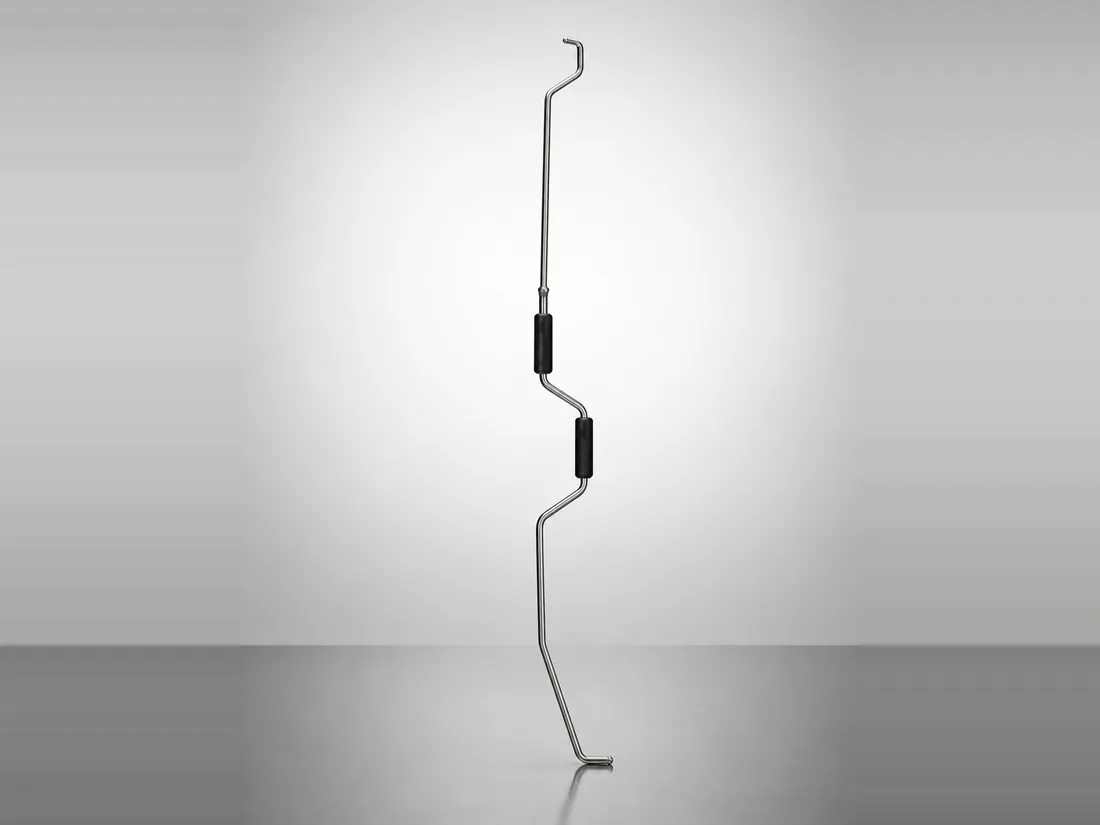 The full-length stainless steel Cargo Strap Wizard Pro tool on a studio background